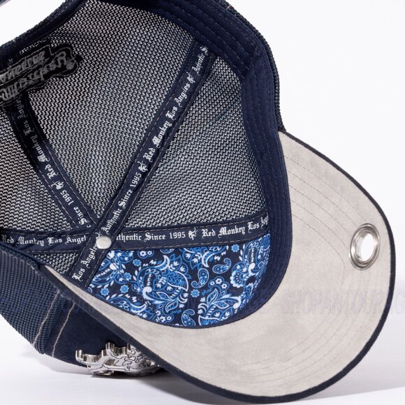 Red Monkey Rich Micro-Suede RM1521 New Limited Unisex Trucker Hat Cap | 2 Colors - Picture 12 of 15